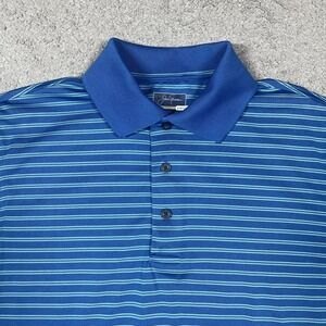 Jack Nicklaus Polo Mens Small Performance Stay Dri Striped Stretch Golden Bear